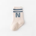 thumbnail image 4 of Meihuid Comfortable and Cute Crew Socks for Toddlers with Letter Print, 4 of 4