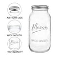 thumbnail image 3 of Mason Jar Galssmagic de boca ancha de 1,9 L (64 oz) x3 con tapa hermética, 3 of 6