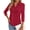 Wine Red, variant on Womens Polo Shirts Business Casual 3/4 Sleeve Tops V Neck Dressy Work Blouses Office Clothes