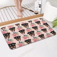 thumbnail image 4 of Rottweiler and Pioneer Flower Bathroom Rugs Mat,Non Slip Microfiber Bathroom Rug,Rubber Backing,Soft Bathroom Mats for Bathroom Floor,Tub and Shower,17x30in(43x75cm), 4 of 5
