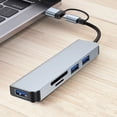 thumbnail image 2 of USB Hub-in-1 Hub USB3.0 One-drag-four Notebook Mobile Phone Tablet Type-c/USB-interface Splitter USB Extension Directly Identifies SD Card And TF-card, 2 of 6