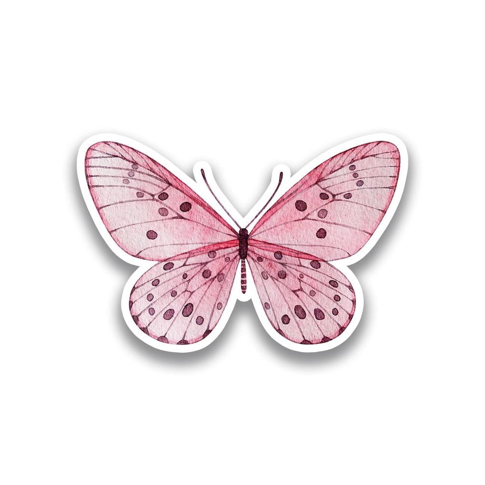 Pink Butterfly Sticker Horizontal Unisex's Image by Shutterstock