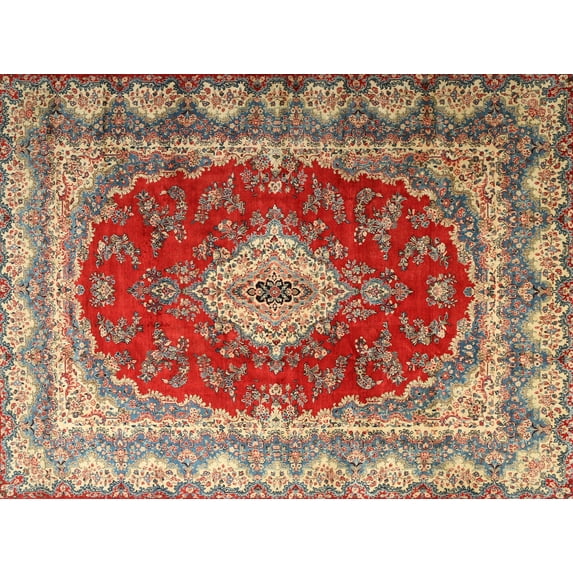 Ahgly Company Machine Washable Indoor Rectangle Traditional Fall Leaf Brown Green Area Rugs, 2' x 5'