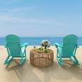 thumbnail image 5 of FODINGHILL Outdoor Rocking Chair Set of 2，HDPE All Weather Adirondack Rocking Chair For Indoor，Balcony，Garden，Porch，Aqua, 5 of 8