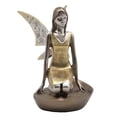 thumbnail image 2 of Estatua de hada de resina, figura antideslizante, regalo, escultura, adorno de mesa para escritorio. Cuerpo plateado, 2 of 9