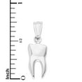 thumbnail image 3 of 925 Sterling Silver Human Tooth Pendant, Dental Jewelry Gifts for Students, Gift for Dentist with 20" Chain, 3 of 3