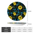 thumbnail image 2 of Balery Sunflowers And Blue Flower Print Bone China Decorative Plate Ceramic Dinner Plates Art Crafts with Display Stand-7in, 2 of 6