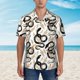 thumbnail image 2 of Fotbe Snake Camisa Hawaiana para Hombre Unisex – Camisa Casual de Verano con Botones de Manga Corta de Algodón y Lino,X-Large, 2 of 7
