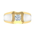 thumbnail image 3 of 1/2 Carat 4-Prong Set Diamond Solitaire Men's Wedding Band Ring in 14K Yellow Gold (Ring Size 4.5), 3 of 6