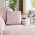 thumbnail image 5 of Leumius Oversized Chaise Lounge Chair Indoor,Upholstered Sofa Bed with Pillows and Cupholders,No Assembly Required,Pink, 5 of 7