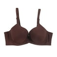 thumbnail image 2 of LLYWEY Lightly Lined Bra Wireless Push up Bra Ladies One Shoulder Bra Style-1225 Women's Plus Extra Lift Bra Feature Adult Female Yoga Sports Bras Coffee 38D, 2 of 3