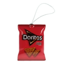 Doritos Nacho Cheese Hanging Christmas Ornament, 4 inches Tall, Plastic, Red