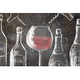 thumbnail image 2 of Allen, Kimberly 14x11 Gold Ornate Wood Framed with Double Matting Museum Art Print Titled - Chalkboard Wine 2, 2 of 4