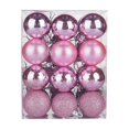 thumbnail image 2 of Cheapark 24-Piece Christmas Tree Decoration Set - Bright Sparkling Powder-Coated Plastic Colored Balls & Small Pendants, Festive Ornaments for Xmas Tree Holiday Decor, 2 of 3