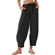 thumbnail image 1 of Pantalones Rectos Holgados Informales de Algodón y , Color Negro, Talla XXXL, 1 of 7