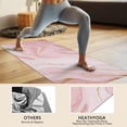 thumbnail image 4 of Pink Gold Marble Pattern Hot Yoga Mat Towel Non Slip for Hot Yoga - Quick-Drying Yoga Mat Cover with 4 Corner Pockets with Travel Bag - Hot Yoga Towel Non Slip Grip Moisture Wicking Sweat 70"x26", 4 of 6