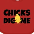 thumbnail image 4 of Inktastic Chicks Dig Me Boys Baby Bib, 4 of 4
