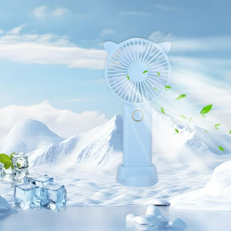 

Gnmfd USB Desktop Fan Rechargeable Convenient Mini Small Folding Circulating Student Dormitory High Wind Power Fan Blue