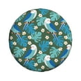 thumbnail image 4 of Spare Tire Cover, Cute Cartoon Parrot Flower White Wheel Cover Tire Covers For Trailers Car Truck Camper Universal Tire Covering Fits Diameter14"-17", 4 of 4