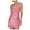 Pink, variant on Munlar Women's Slip Dress Sleeveless Square Neck Dress Solid Sequins Strappy Bodycon Mini Dress