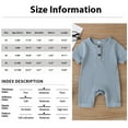 thumbnail image 3 of pop seller Baby Solid Color Baby Onesie Bag Butt Jacket Short Sleeved Climbing Suit, 3 of 5