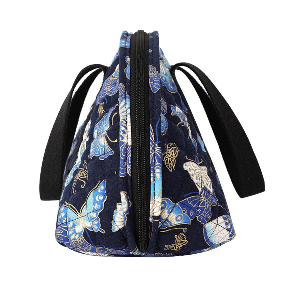 Portable Crochet Bag with Handle Crochet Tote Bag Travel Yarn Organiser Knitting Tools Accessories for Crafting Sewing