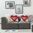thumbnail image 3 of COMIO Pillow Case Valentine Day Gift LOVE 2-Piece Short Plush Pillowcase (Universal 1) White, 3 of 6