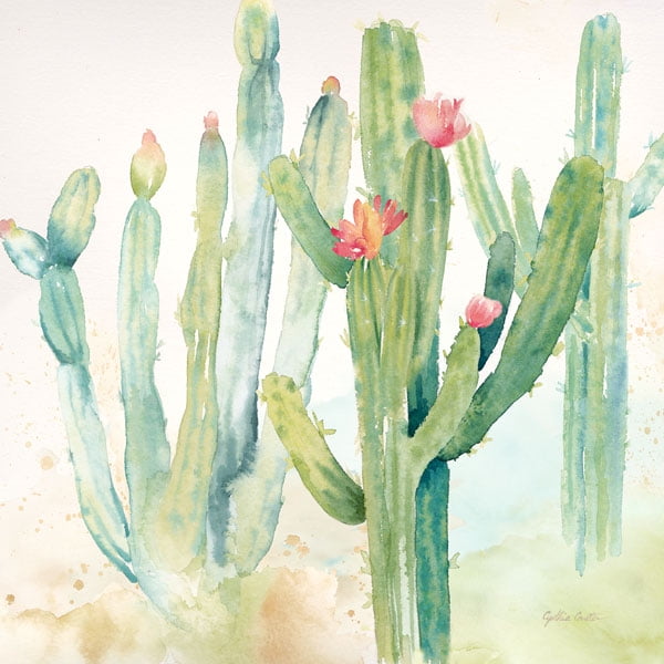 Watercolor Cactus for Beginners - Saguaro Cactus with Brusho [Color Snack  Sunday] 