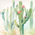 thumbnail image 4 of Gango Home Decor Lovely Watercolor-Style Desert Cactus Print Set; Three 12x12in Art Prints in Distressed White Frames, 4 of 7