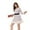 Costume89# White, variant on oqasdz Christmas Dresses for Women Elegant Velvet Bunny Dress with Sparkling Sequin Details for Festive Party Holiday Celebrations Attire