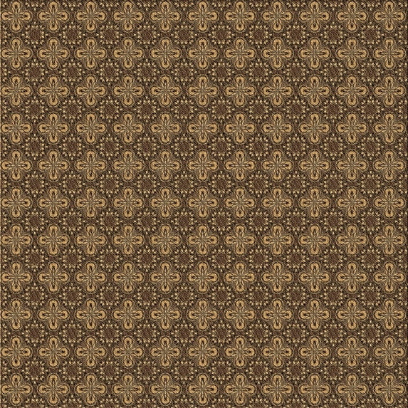 Ahgly Company Machine Washable Indoor Square Transitional Cinnamon Brown Area Rugs, 6' Square