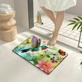 thumbnail image 4 of ZFLMY Hummingbird Butterflies Garden Bath Mat Eco-Friendly Quick Dry 24x16in, 4 of 5