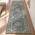 thumbnail image 6 of 2x5 Washable Long Runner Rug, Soft Non Slip Low Profile Vintage Oriental Hallway Rug for Kitchen Bedroom Entryway, Navy Blue, 6 of 6