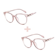 2PCS Blue Light Blocking Spectacles Anti Eyestrain Decorative Glasses Light Computer Radiation Protection Eyewear