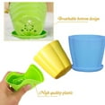 thumbnail image 3 of Yirtree Plastic Plant Pots,Seedling Nursery Pots with Saucers and drain hole,Succulent Planter Container for Garden,Room,Office,Balcony Decor,Multicolor, 3 of 7