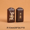 thumbnail image 3 of Lightning-struck jujube wood jade inlaid with 925 silver, Taoist Eight Immortals handicraft carving auspicious cloud pendant necklace, 3 of 4