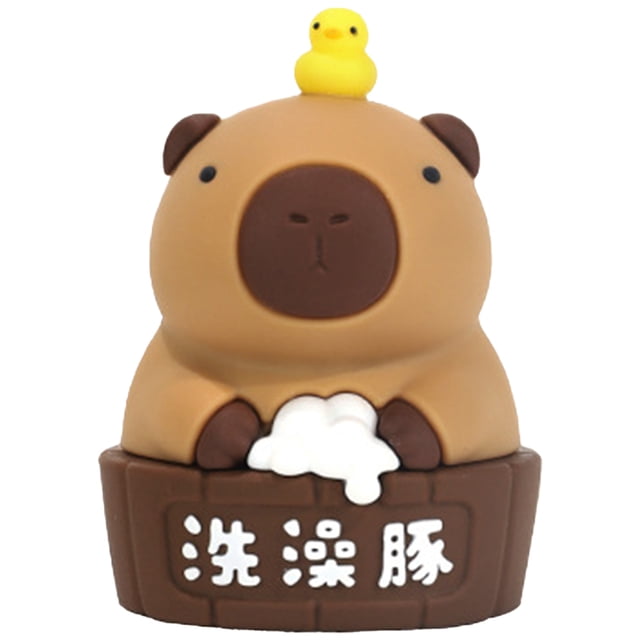 Capybara Escritorio Lovely Cartoon Anime Figura COD Stock Acción Modelo Muñecas Fo (D)