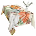 thumbnail image 2 of Sage Green Fall Pumpkins Table Cloth Waterproof Tablecloths, Thanksgiving Autumn Rustic Leaf Tablecloth Dining Table Cover for Kitchen Party Tabletop Outdoor, Rectangle Tablecloth 54x108 Inch, 2 of 9