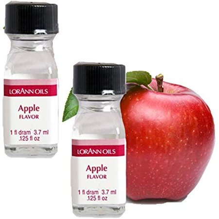 Lorann Apple Ss Flavor, 1 Dram Bottle (.0125 Fl Oz - 3.7Ml - 1 Teaspoon) 2 Pack