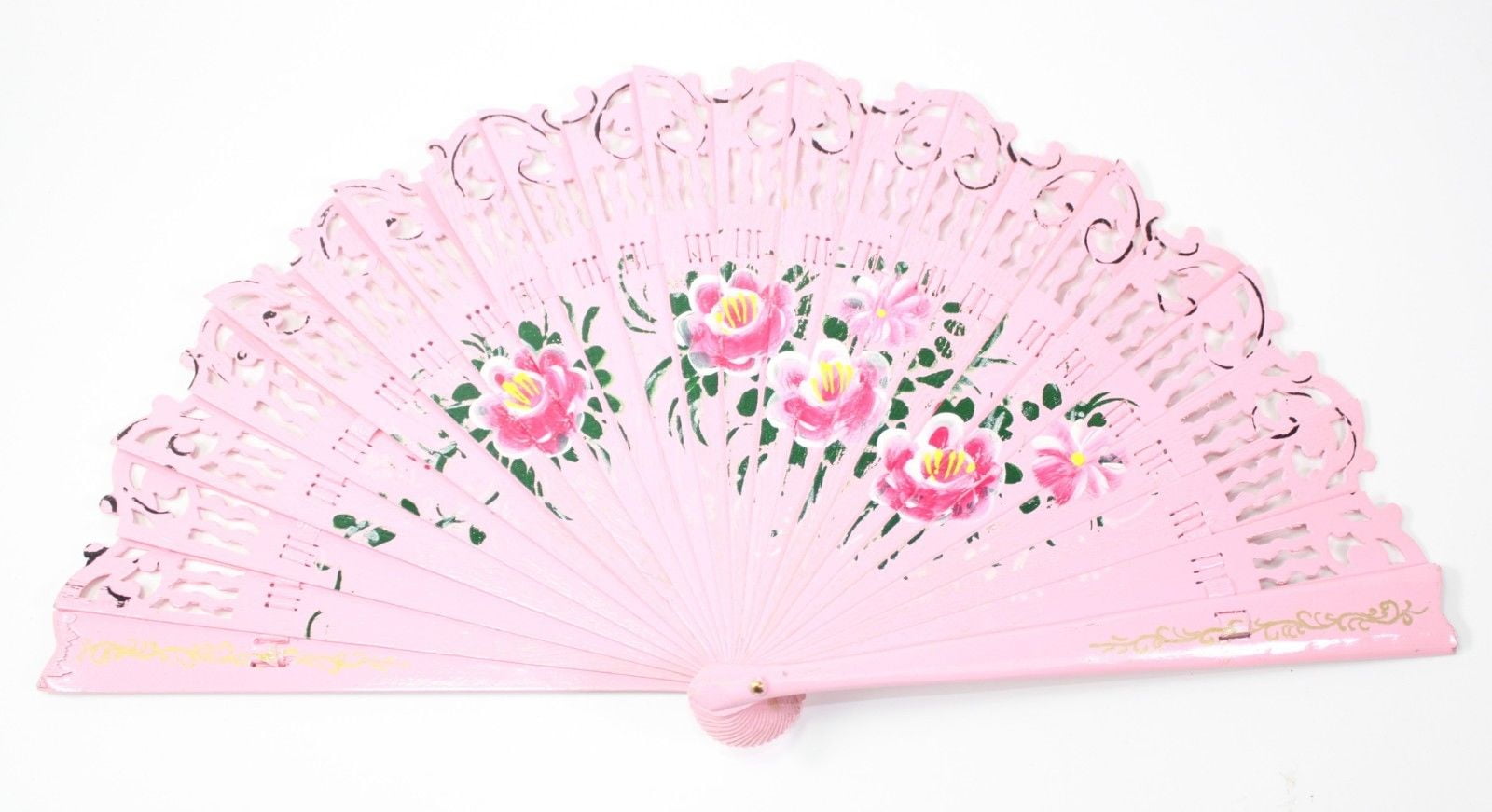 Large 60" Folding Wall Fan Purity Blossoms Original Hand-painted 