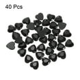 thumbnail image 3 of Uxcell 40Pcs Acrylic Heart Rhinestone 0.47" Flat Back Gems Stickers Black, 3 of 7