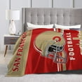 thumbnail image 6 of San Francisco Throw Blanket 60x50 Inch Football Team Color Flannel Blanket Soft Lightweight for Sofa Bed Gifts for Men Women Boy, 6 of 6