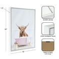 thumbnail image 6 of Amy Peterson Highland Cow in Cottage Rose Bath 16"x 20" Framed Canvas Art Print by Design Ovation, 6 of 12