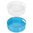 thumbnail image 2 of CIMAXIC 2pcs Round Decorative Tray Coffee Table Serving Tray Jewelry Key Organizer,9.06"X9.06"X2.56", 2 of 4