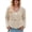 Apricot, variant on Women's Cable Knit Cardigan Sweater Baggy Button Crew Neck Comfy 2025 Cardigan Sweaters Acrylic Burgundy Large