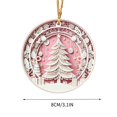 thumbnail image 3 of Christmas Acrylic Pendant Concave Textured Round Pendant Decoration, 3 of 6