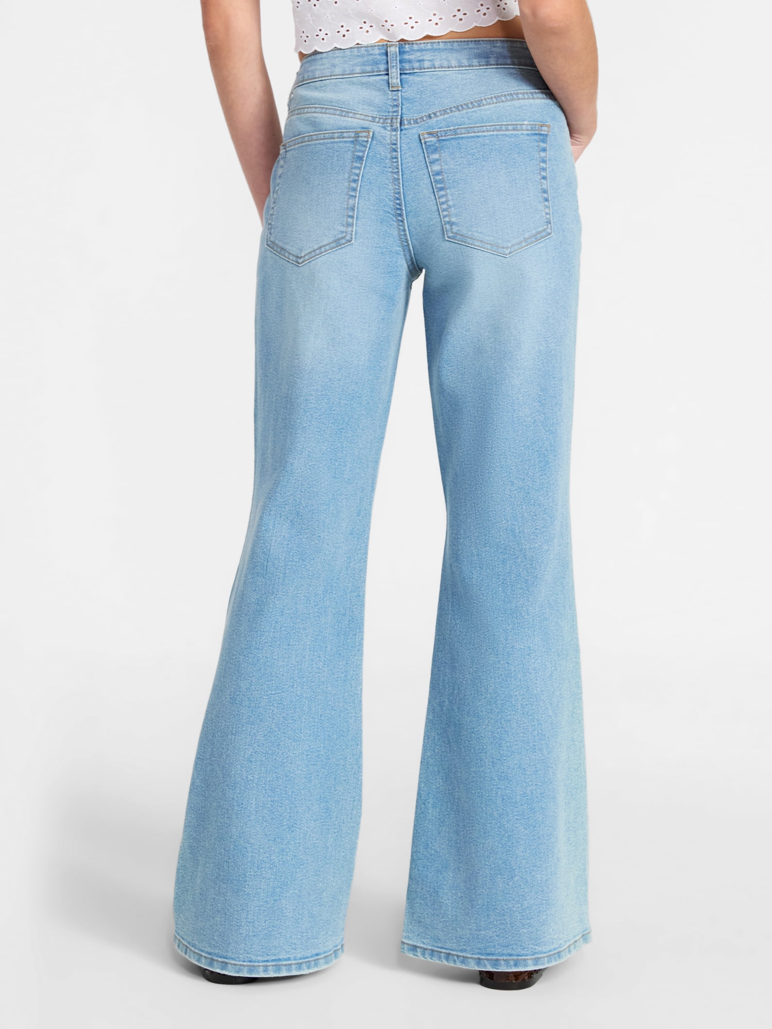 No Boundaries Baggy Flare Jeans, 32.5'' Inseam, Women's 00-18