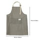 thumbnail image 3 of Apron con bolsillos, delantal de cocina para mujer y hombre, ajustable, resistente, para cocina, chef, asador, cocina profesional, cocina moderna, delantal de lineno, bolsillos grandes,, 3 of 8