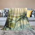 thumbnail image 2 of Patifu Palm Trees Sky Sunbeam Warm Lightweight Blanket Soft Fleece Blankets All Seasons Sofa Decor Cow Gifts 60x80in, 2 of 6