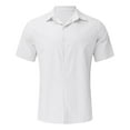 thumbnail image 3 of Eashery Button Down Shirts for men Solid Casual Mens Top Shirts White XL, 3 of 4